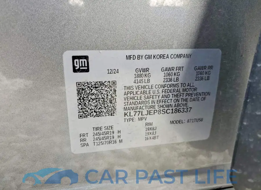 KL77LJEP8SC186337# 13