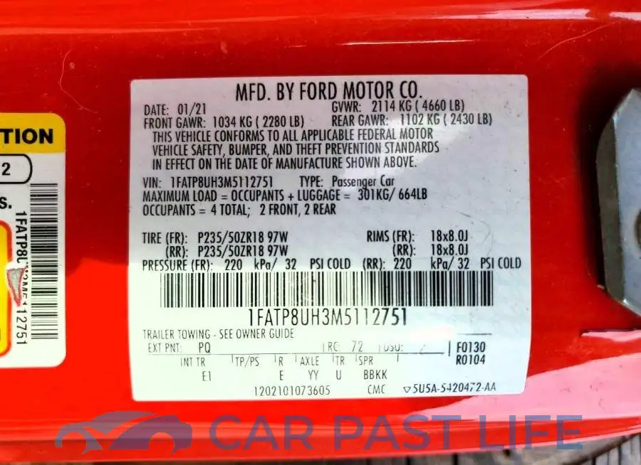 1FATP8UH3M5112751# 13