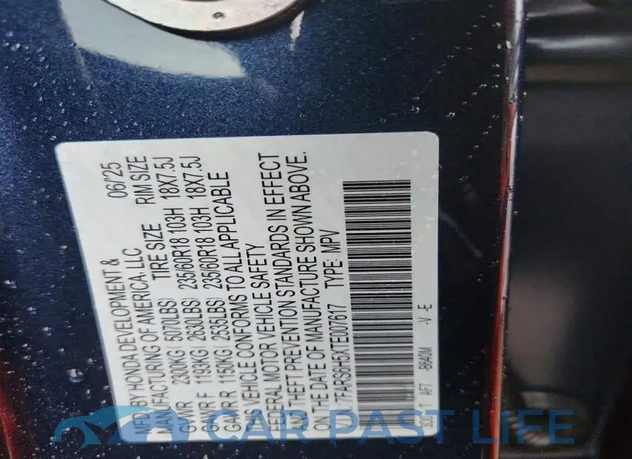 7FARS6H5XTE007617# 13