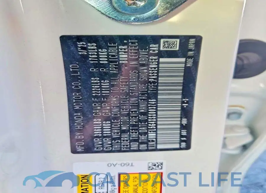 JHMFL5G4XSX003746# 12