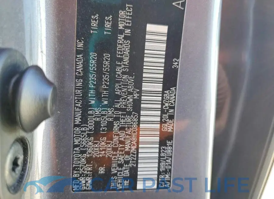 2T2ZZMCA8HC086857# 13