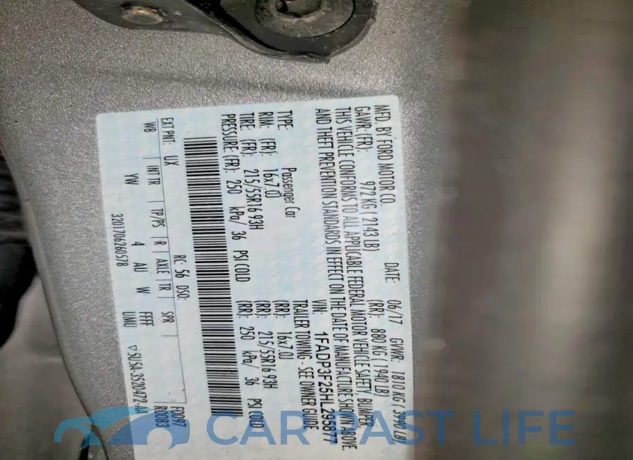 1FADP3F25HL295877# 14