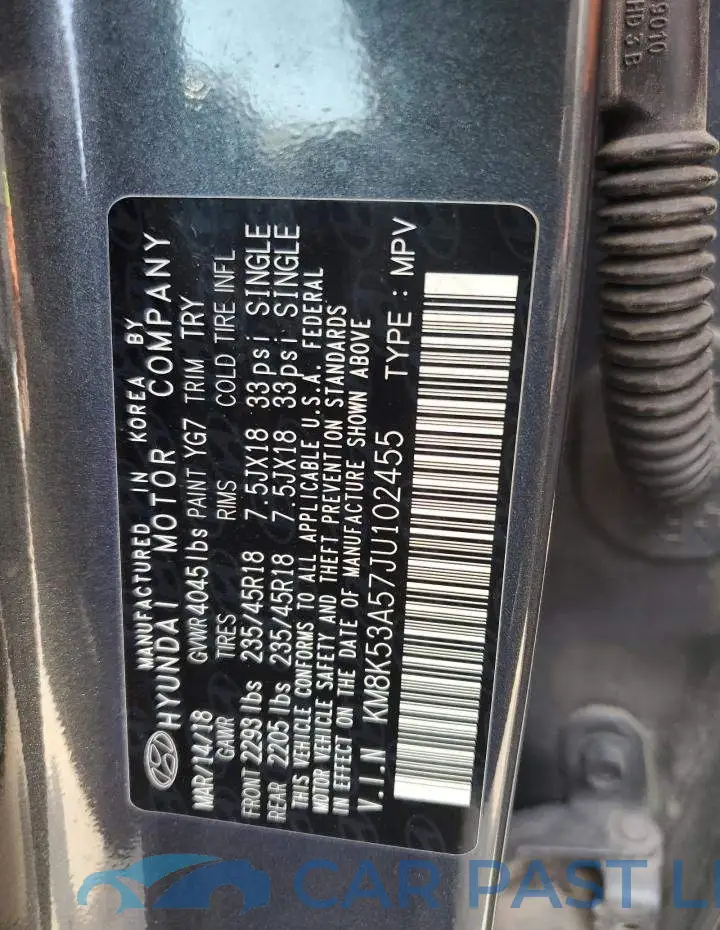 KM8K53A57JU102455# 12