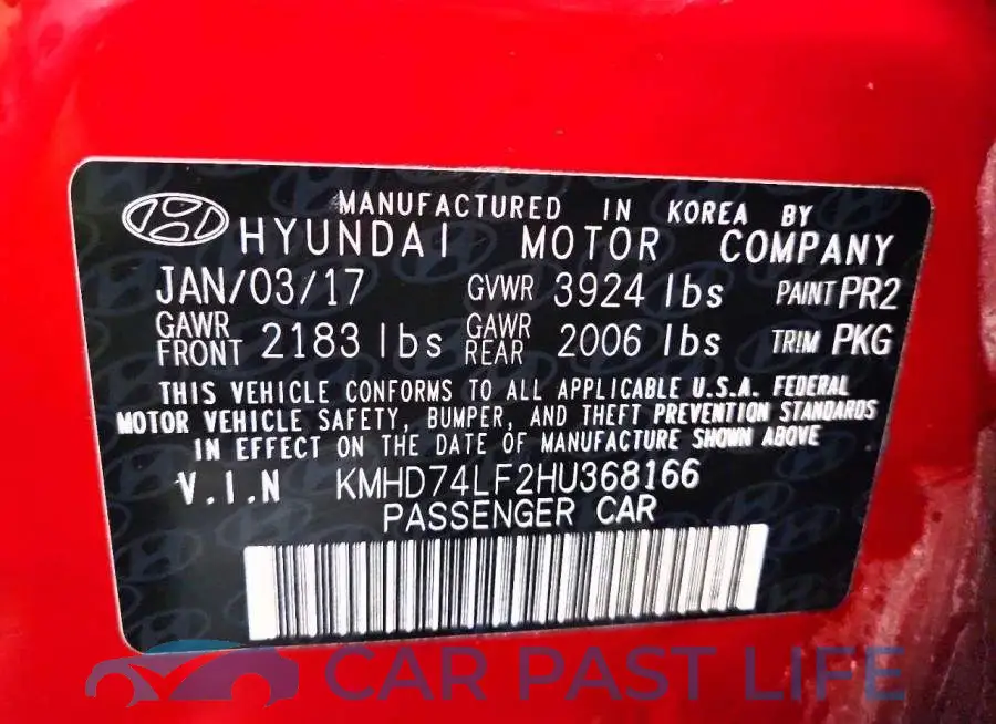 KMHD74LF2HU368166# 12