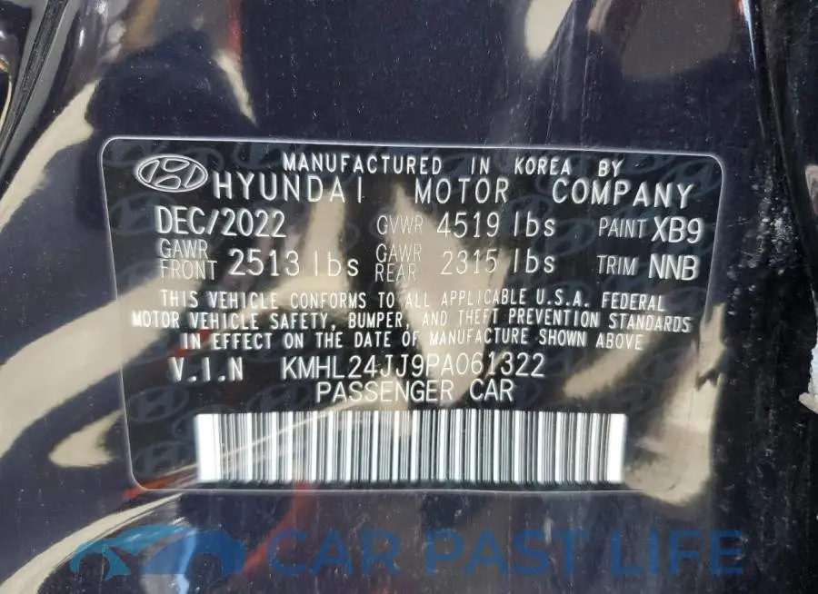 KMHL24JJ9PA061322# 12