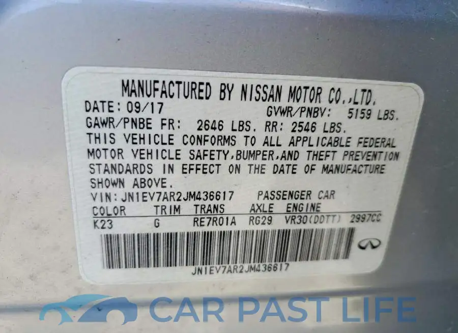 JN1EV7AR2JM436617# 12