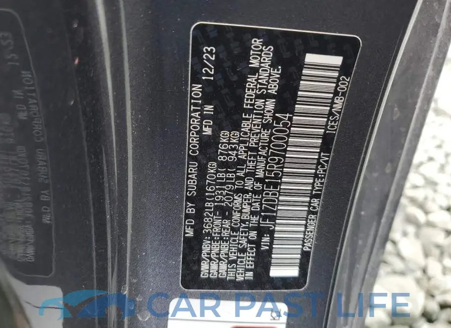 JF1ZDBE15R9700054# 13
