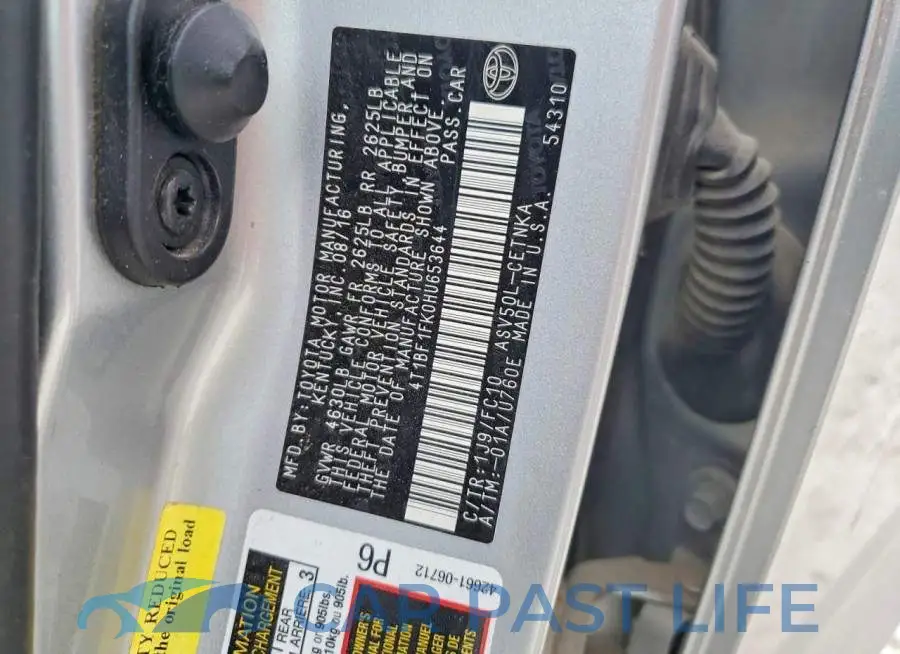 4T1BF1FK0HU653644# 12