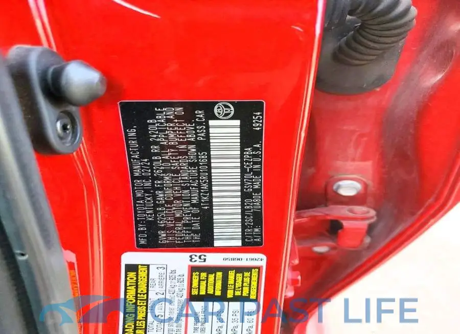 4T1KZ1AK5RU101685# 12