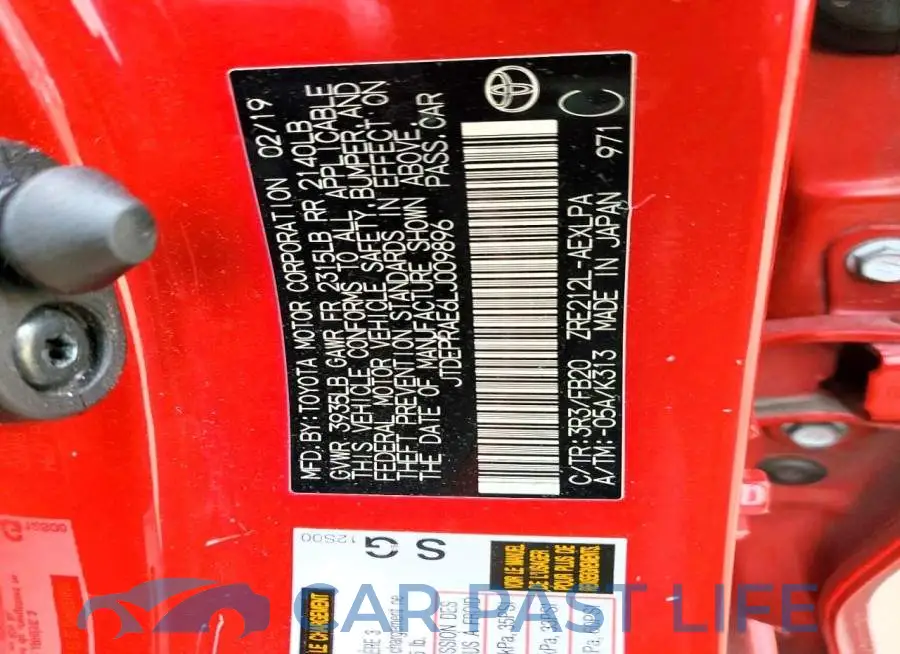 JTDEPRAE6LJ009896# 12