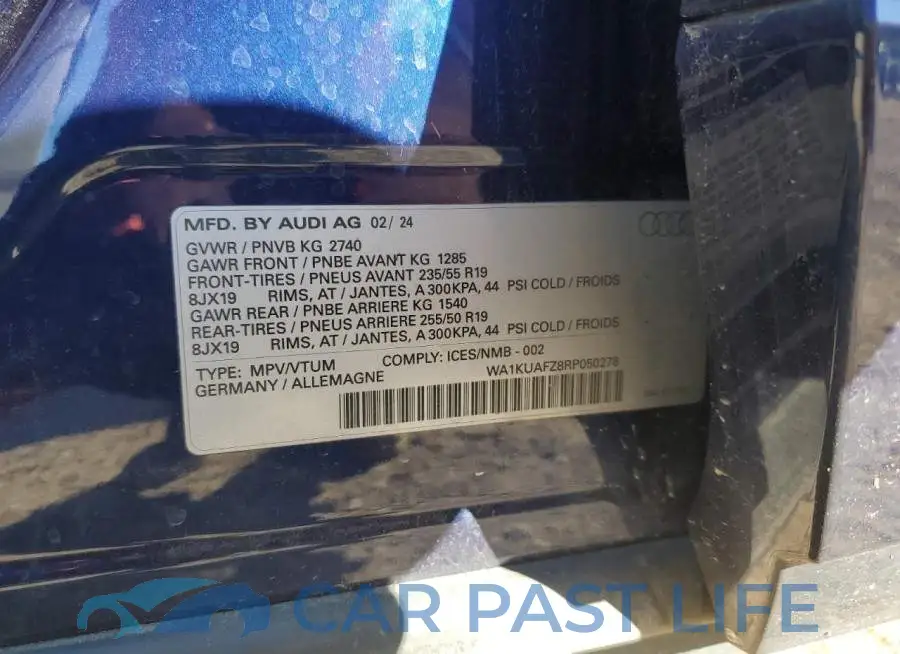WA1KUAFZ8RP050278# 14