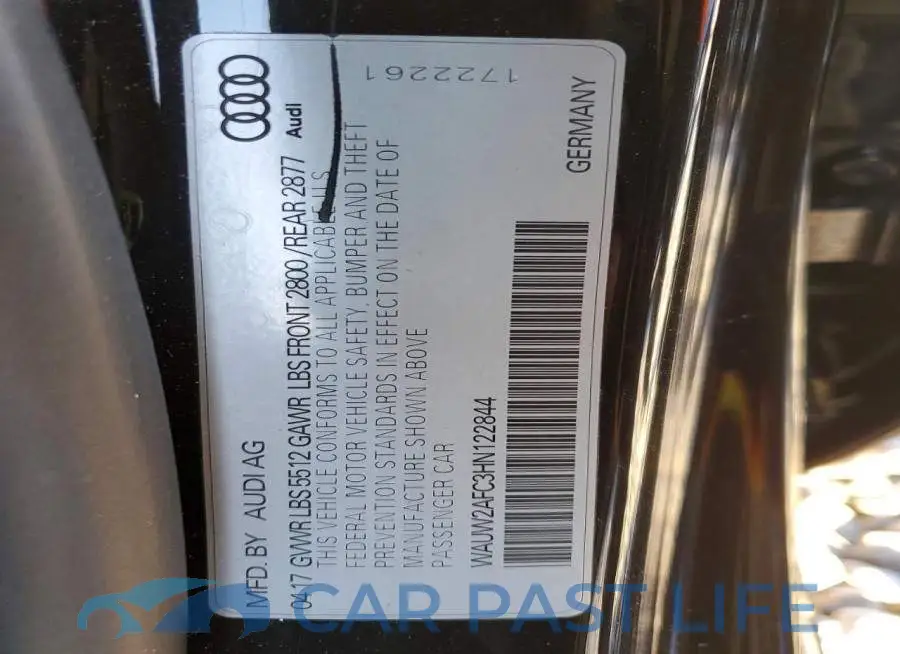 WAUW2AFC3HN122844# 12