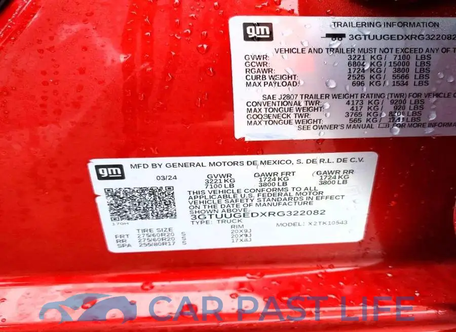 3GTUUGEDXRG322082# 13