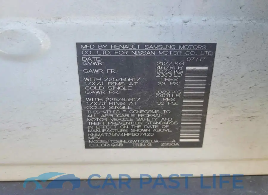 KNMAT2MV4HP607423# 13