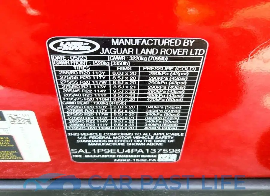 SAL1P9EU4PA137598# 12