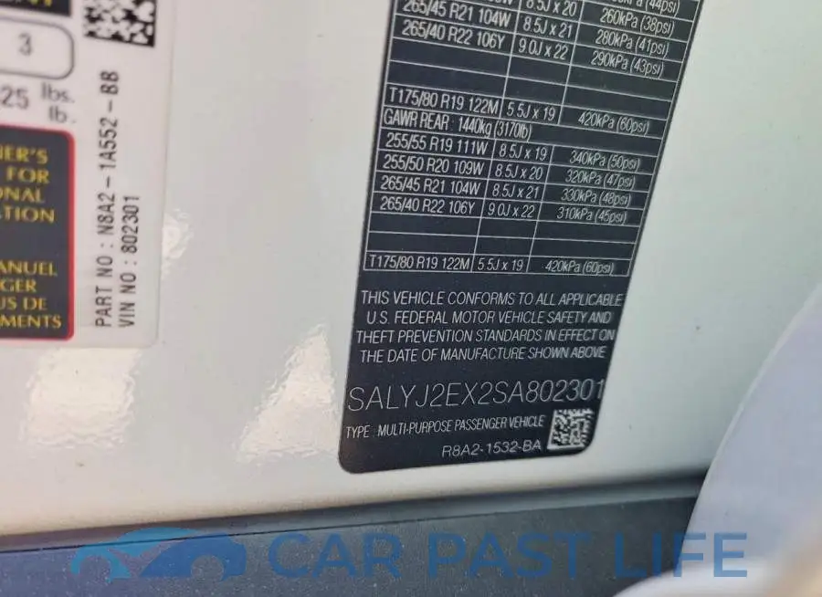SALYJ2EX2SA802301# 14