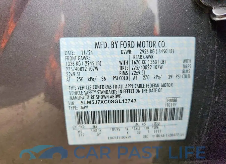 5LM5J7XC0SGL13743# 13
