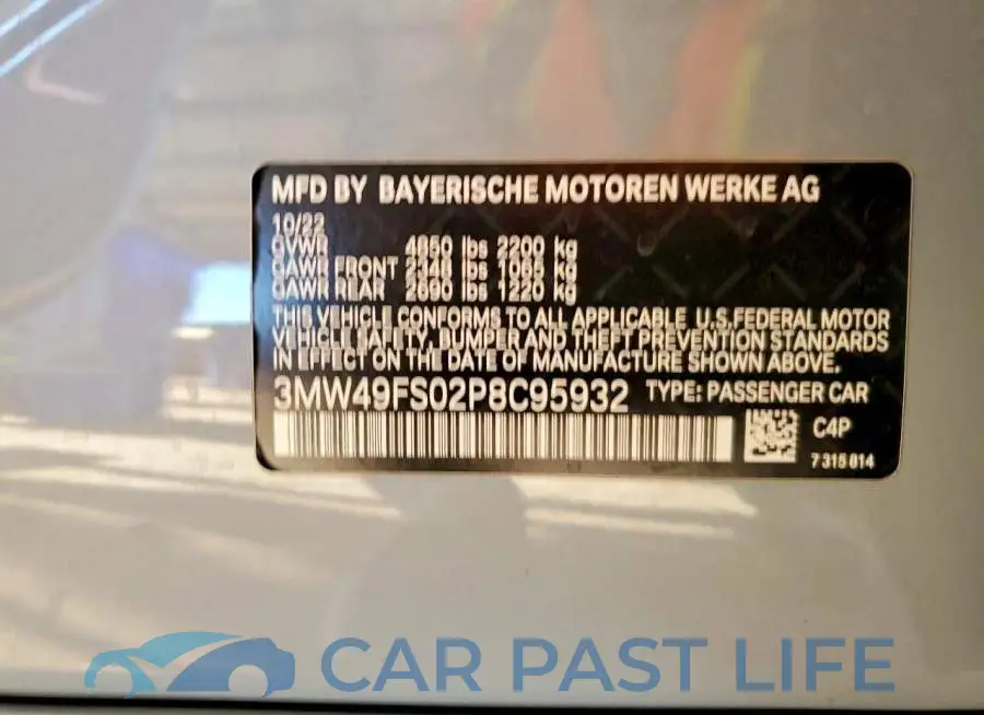3MW49FS02P8C95932# 12