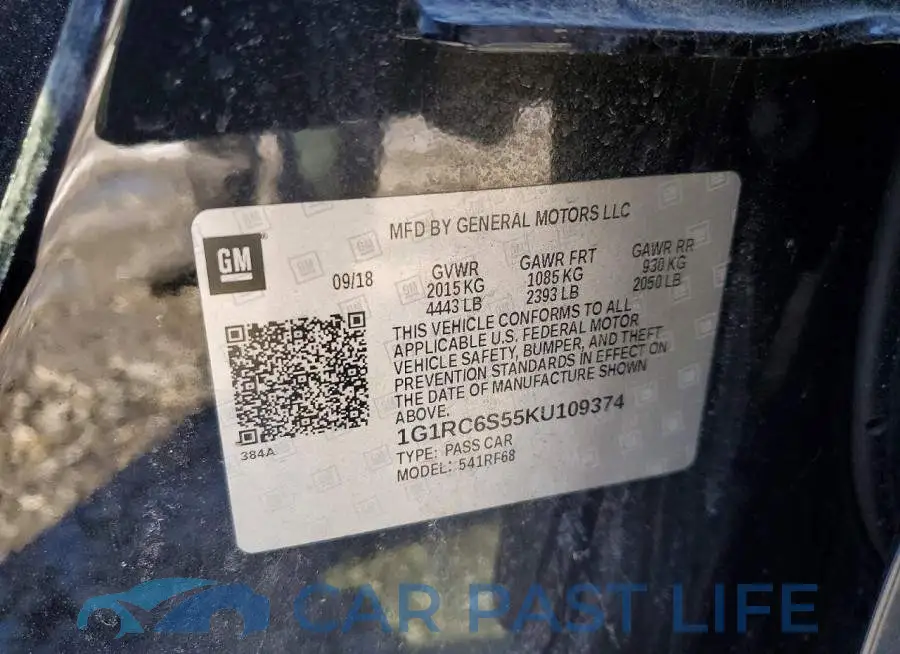 1G1RC6S55KU109374# 12
