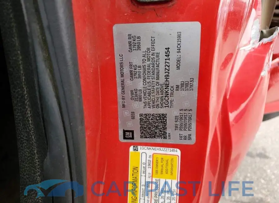 1GCNKNEH9JZ271454# 12