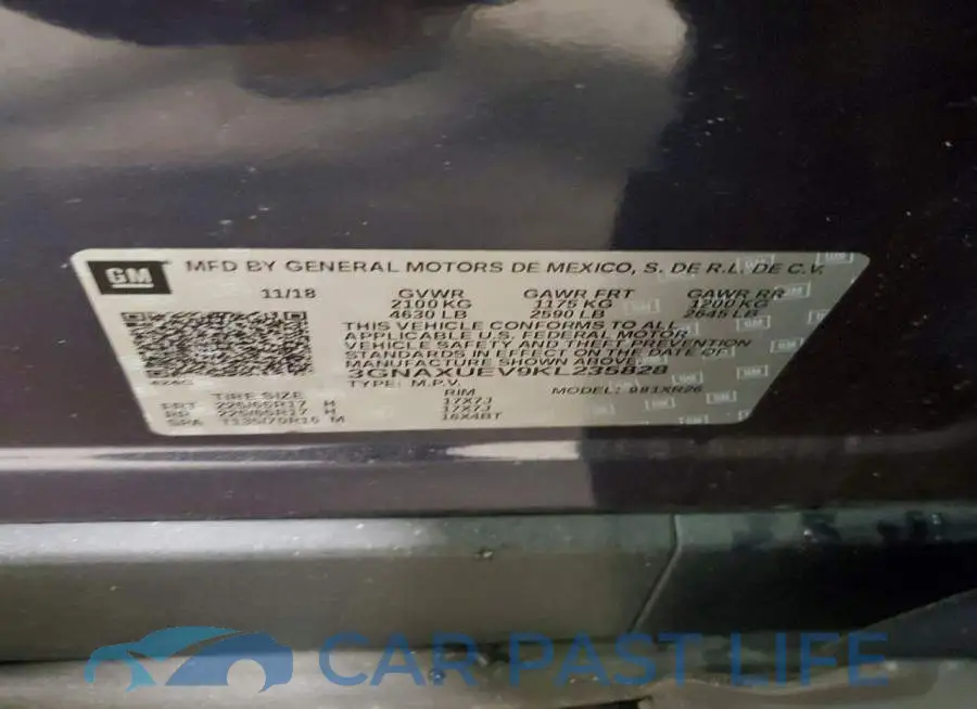 3GNAXUEV9KL235828# 14