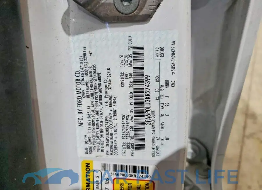 3FA6P0LU3KR274399# 11