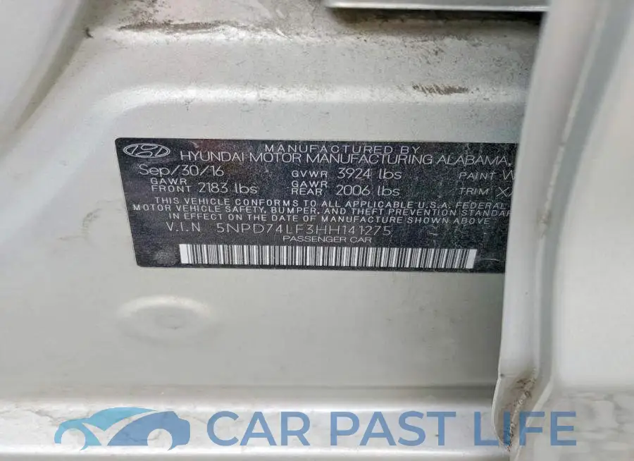 5NPD74LF3HH141275# 12
