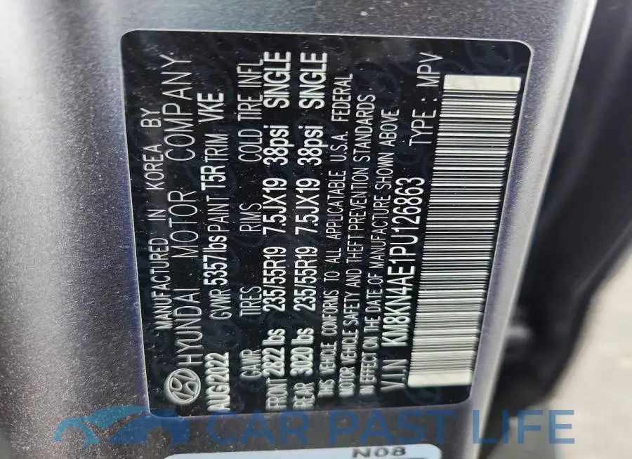 KM8KN4AE1PU126863# 13