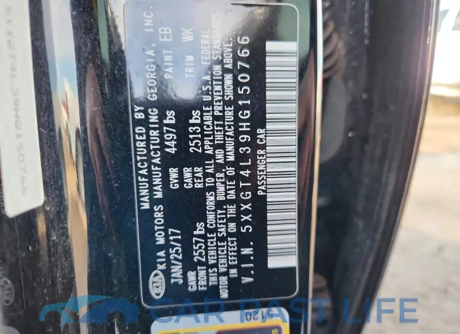 5XXGT4L39HG150766# 12