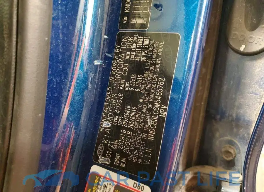 KNDCB3LC6M5465762# 13
