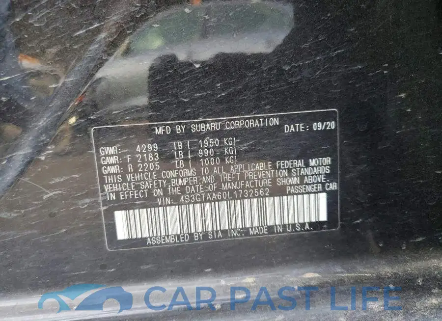 4S3GTAA60L1732562# 12