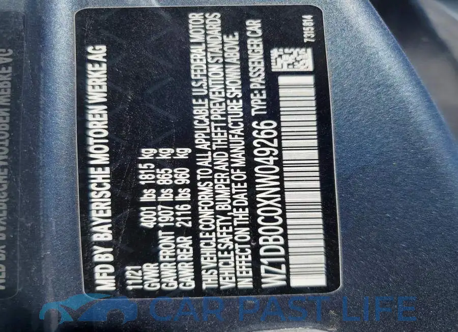 WZ1DB0C0XNW049266# 12