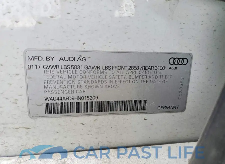 WAU44AFD9HN015209# 12