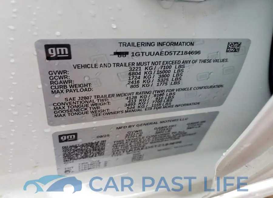 1GTUUAED5TZ184696# 13