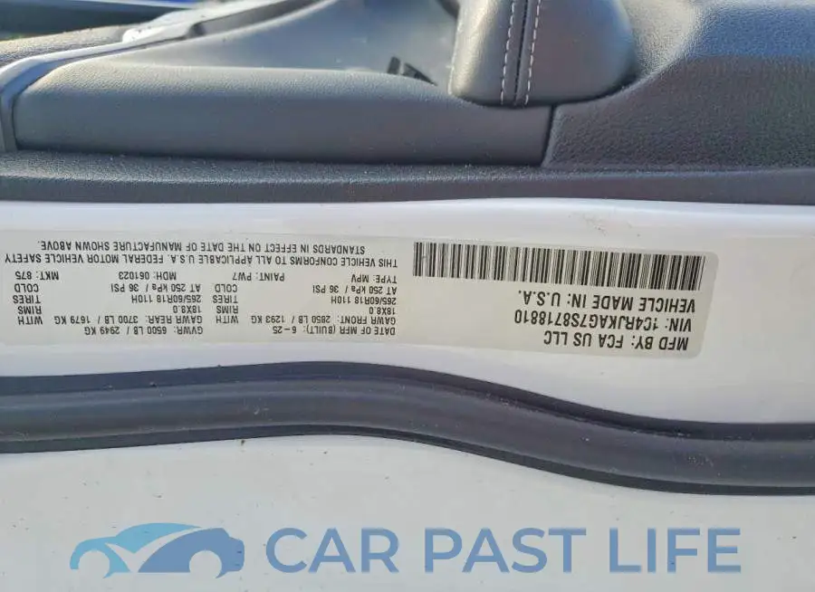 1C4RJKAG7S8718810# 14