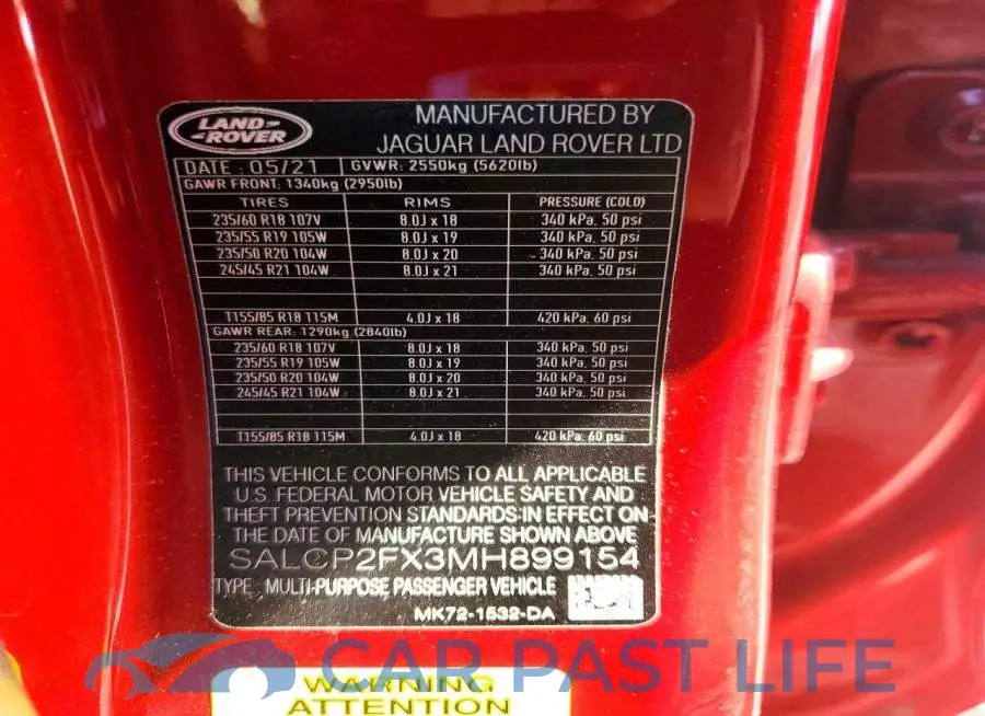 SALCP2FX3MH899154# 12