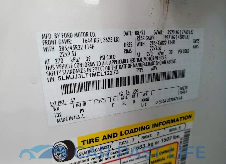 5LMJJ3LT1MEL12273# 13