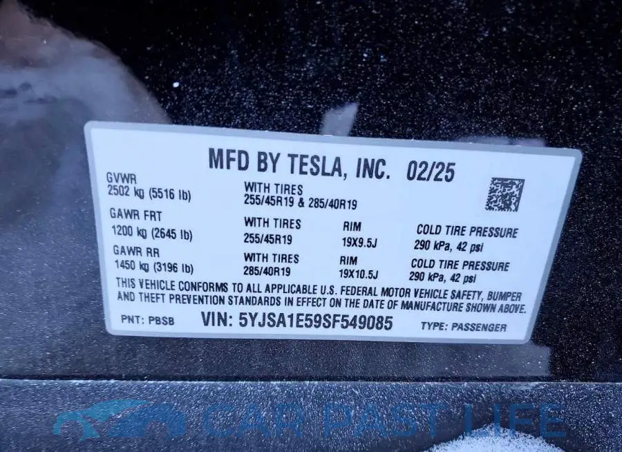 5YJSA1E59SF549085# 14
