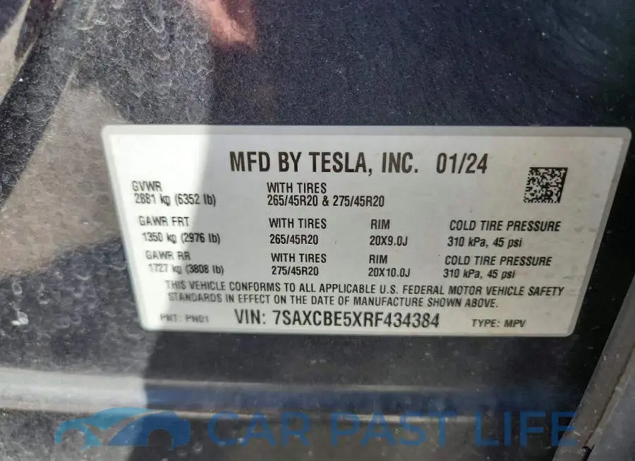 7SAXCBE5XRF434384# 13