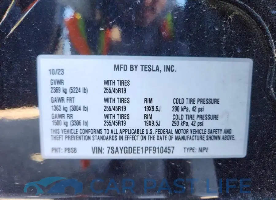 7SAYGDEE1PF910457# 12