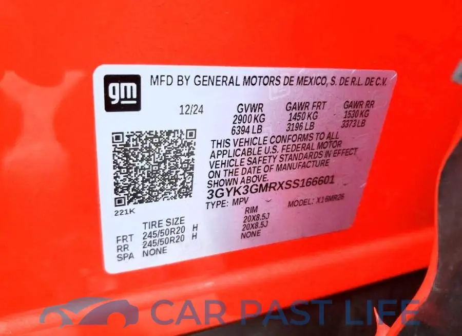 3GYK3GMRXSS166601# 13