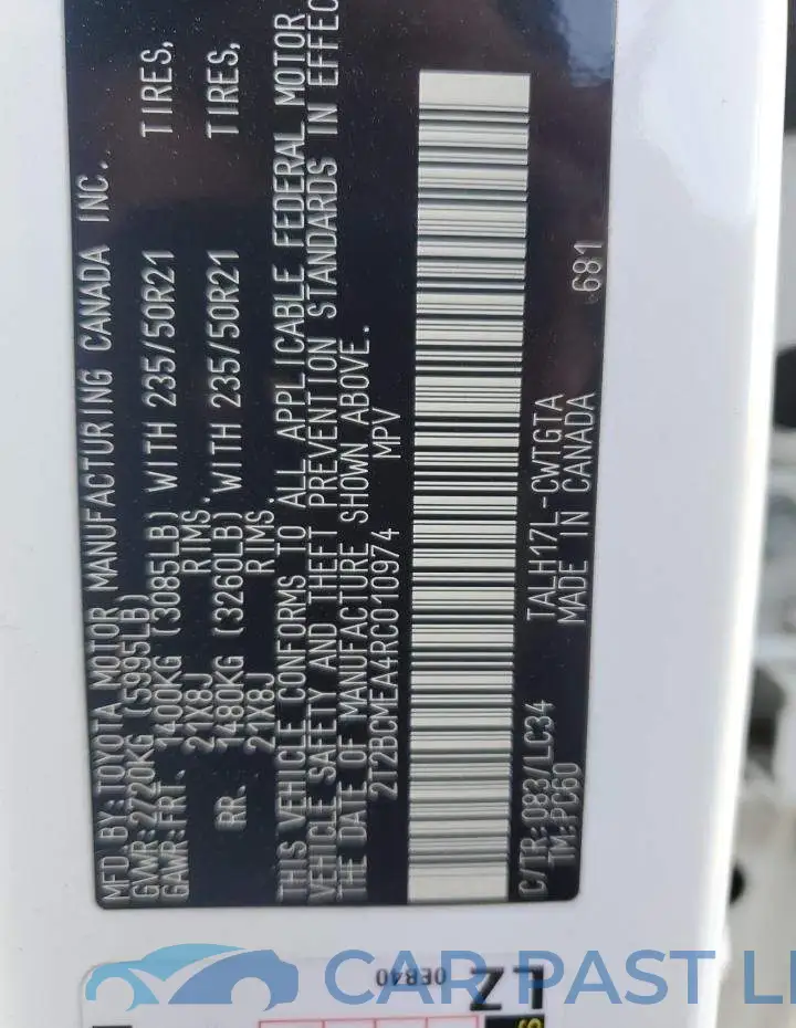 2T2BCMEA4RC010974# 13