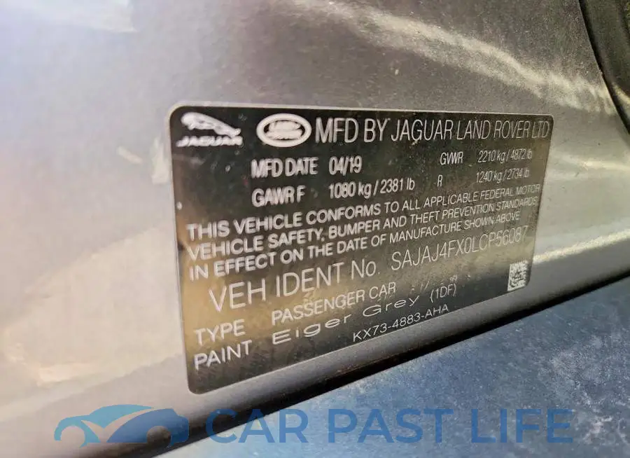 SAJAJ4FX0LCP56087# 12
