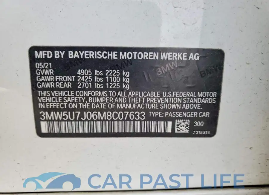 3MW5U7J06M8C07633# 12