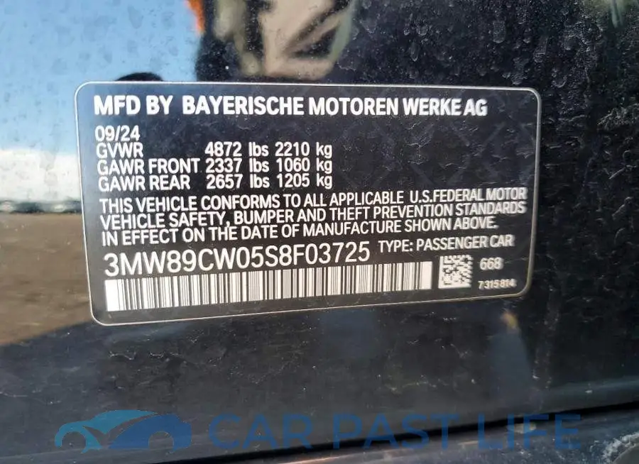 3MW89CW05S8F03725# 12