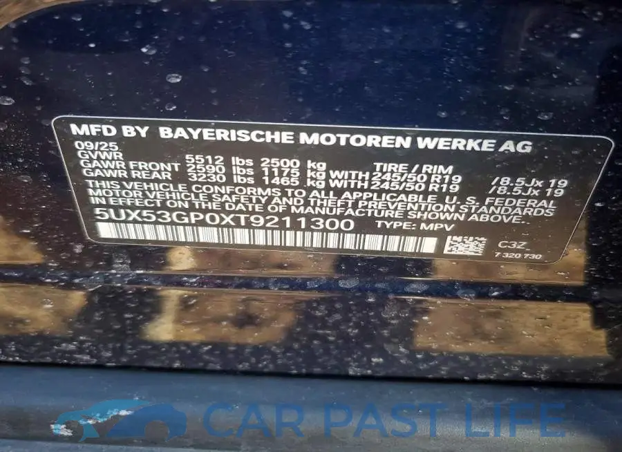 5UX53GP0XT9211300# 14