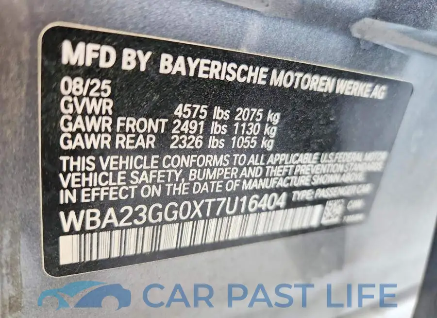 WBA23GG0XT7U16404# 12