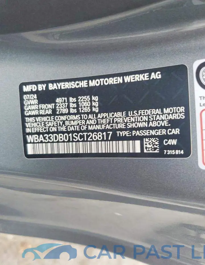 WBA33DB01SCT26817# 12