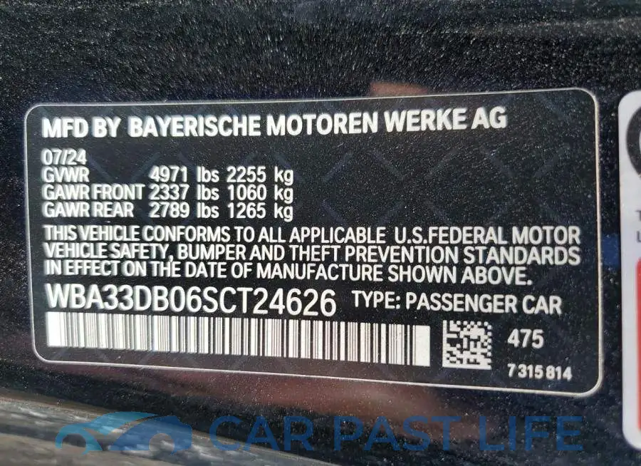 WBA33DB06SCT24626# 12