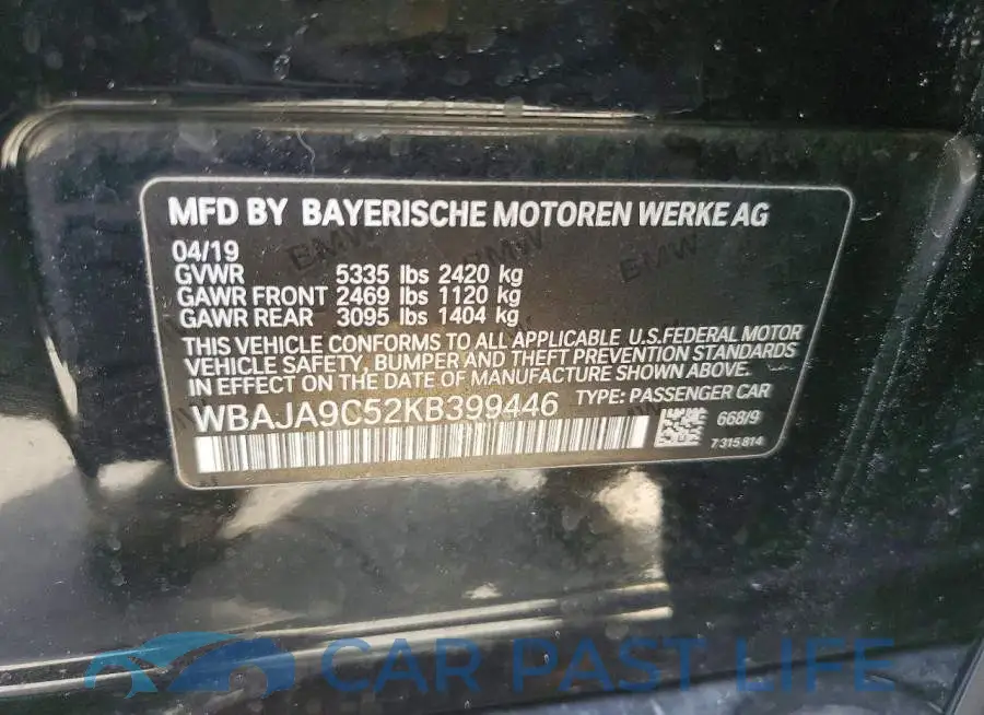 WBAJA9C52KB399446# 12